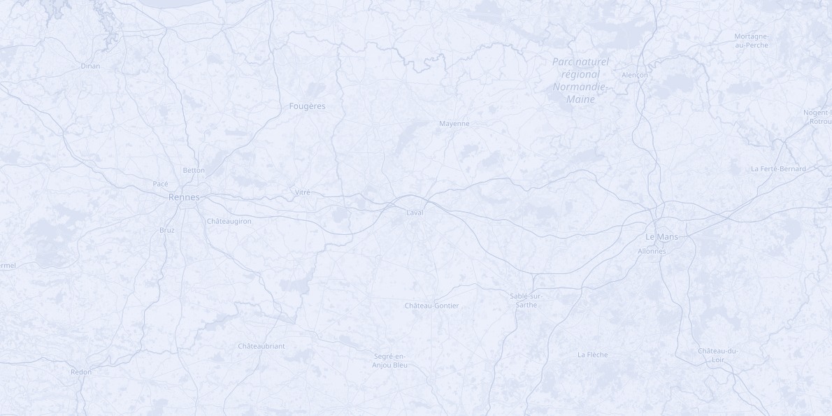 Carte de la Mayenne et des alentours